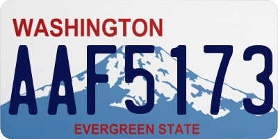 WA license plate AAF5173