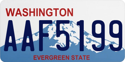 WA license plate AAF5199