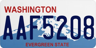 WA license plate AAF5208