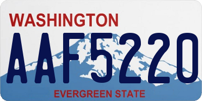 WA license plate AAF5220