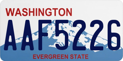 WA license plate AAF5226