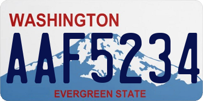 WA license plate AAF5234