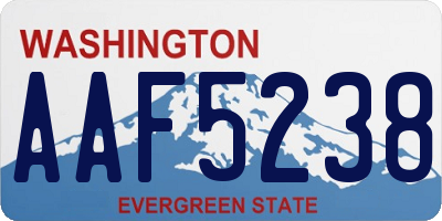 WA license plate AAF5238