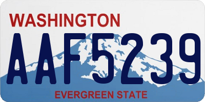 WA license plate AAF5239
