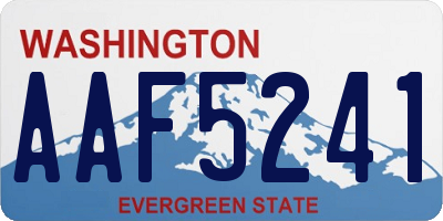 WA license plate AAF5241