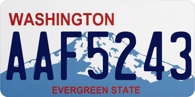 WA license plate AAF5243