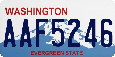 WA license plate AAF5246