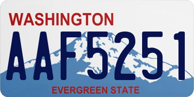 WA license plate AAF5251