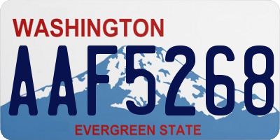 WA license plate AAF5268