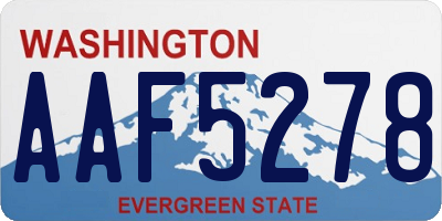 WA license plate AAF5278