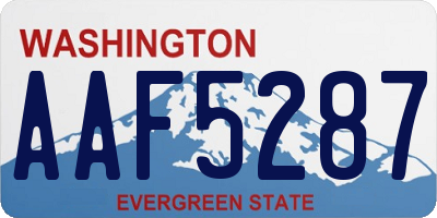 WA license plate AAF5287