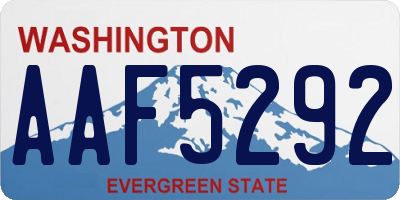 WA license plate AAF5292