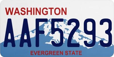 WA license plate AAF5293