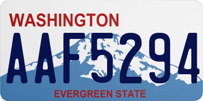 WA license plate AAF5294