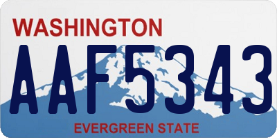 WA license plate AAF5343