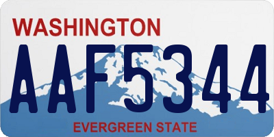 WA license plate AAF5344