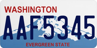 WA license plate AAF5345