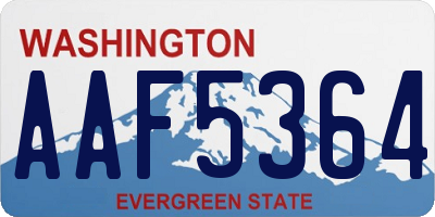 WA license plate AAF5364