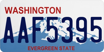 WA license plate AAF5395
