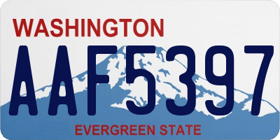 WA license plate AAF5397