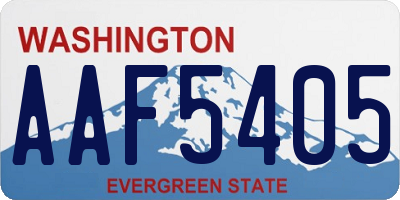 WA license plate AAF5405