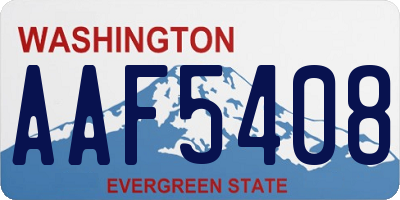 WA license plate AAF5408