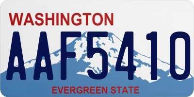 WA license plate AAF5410