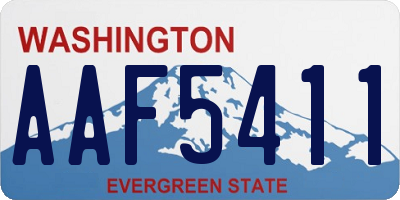 WA license plate AAF5411