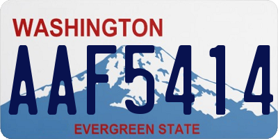 WA license plate AAF5414