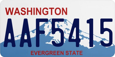 WA license plate AAF5415
