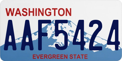 WA license plate AAF5424