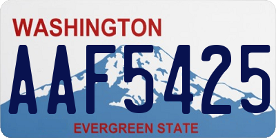 WA license plate AAF5425