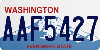WA license plate AAF5427