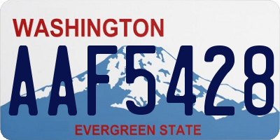 WA license plate AAF5428