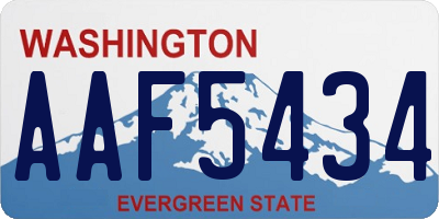 WA license plate AAF5434