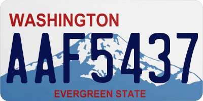 WA license plate AAF5437