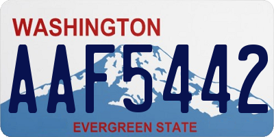 WA license plate AAF5442