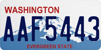 WA license plate AAF5443