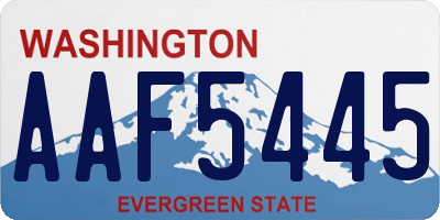 WA license plate AAF5445