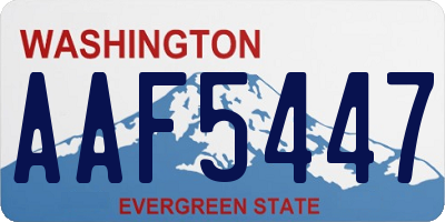 WA license plate AAF5447