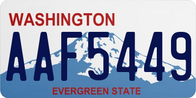 WA license plate AAF5449