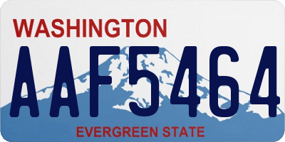 WA license plate AAF5464