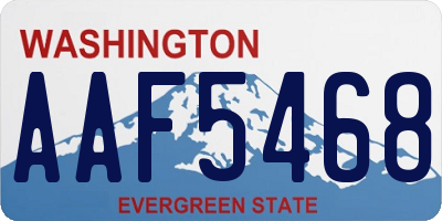 WA license plate AAF5468
