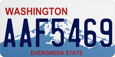 WA license plate AAF5469