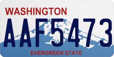 WA license plate AAF5473