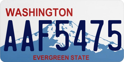 WA license plate AAF5475