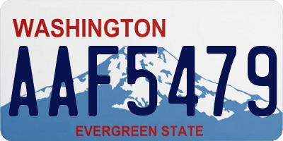 WA license plate AAF5479