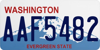 WA license plate AAF5482