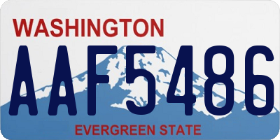 WA license plate AAF5486