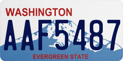 WA license plate AAF5487